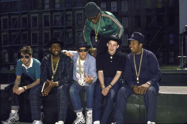 RUN DMC and the Beastie Boys, 1987.